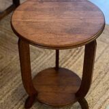 Art deco oak pedestal table