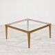 Scandinavian design coffee table in oak and glass