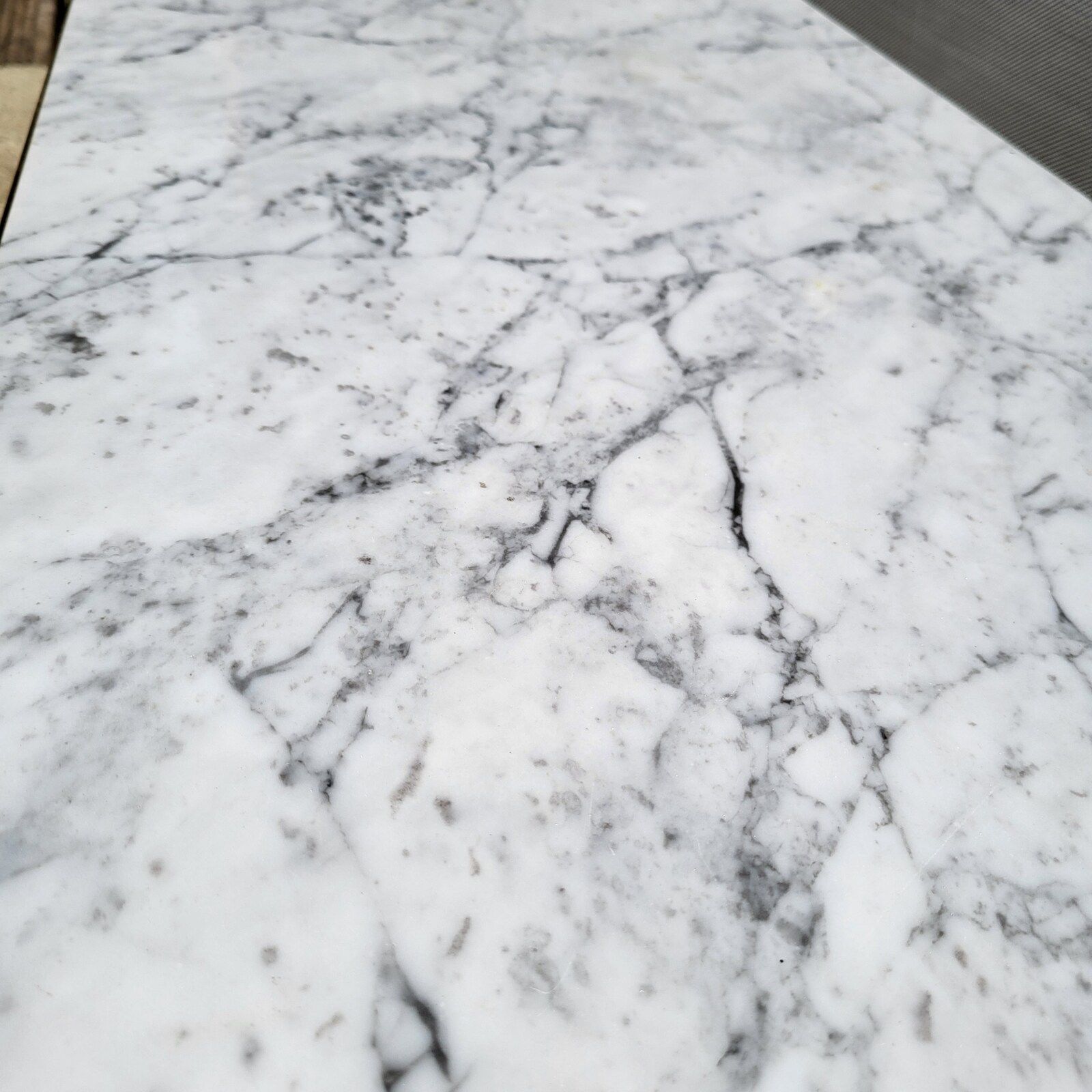 Hollywood Regency style coffee table • marble and brass