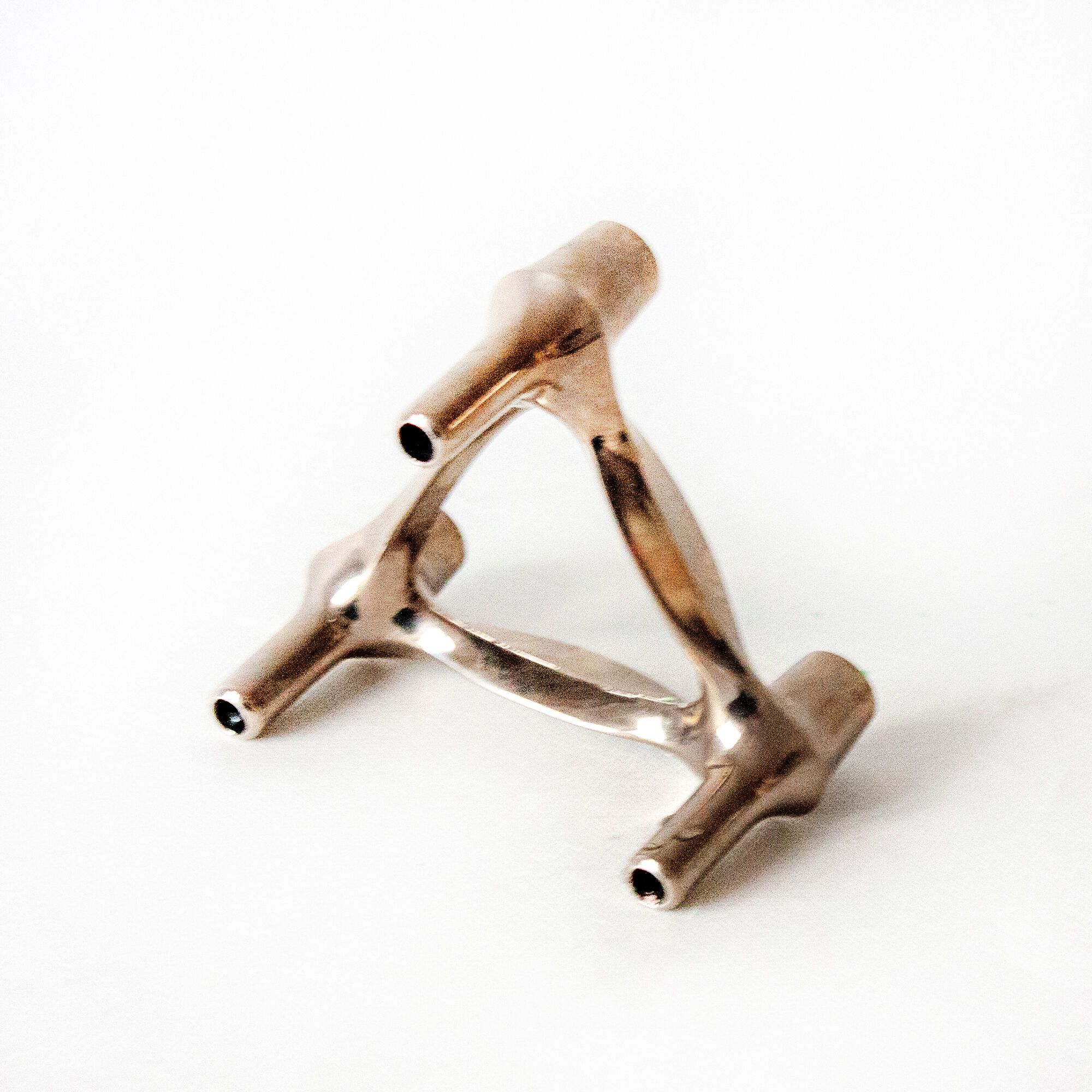 BMF Combi Leuchter Chrome Mid Century Modern Brutalist Modular Candle Holder