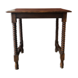Side table in turned wood