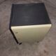 Metal box with used vintage keyless casters