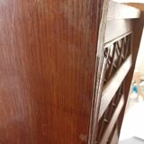 Commode 60's en rotin et bois