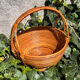 Rare wrapped rattan basket, in the style of Gabriella Crespi / Vivai del Sud.