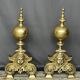 Renaissance style fireplace decorations. Solid bronze.