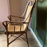 Art Deco armchair in rattan and wicker, 1920s