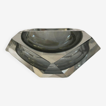 Murano crystal ashtray diamond shape