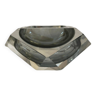 Murano crystal ashtray diamond shape