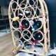 Porte bouteilles vintage en rotin