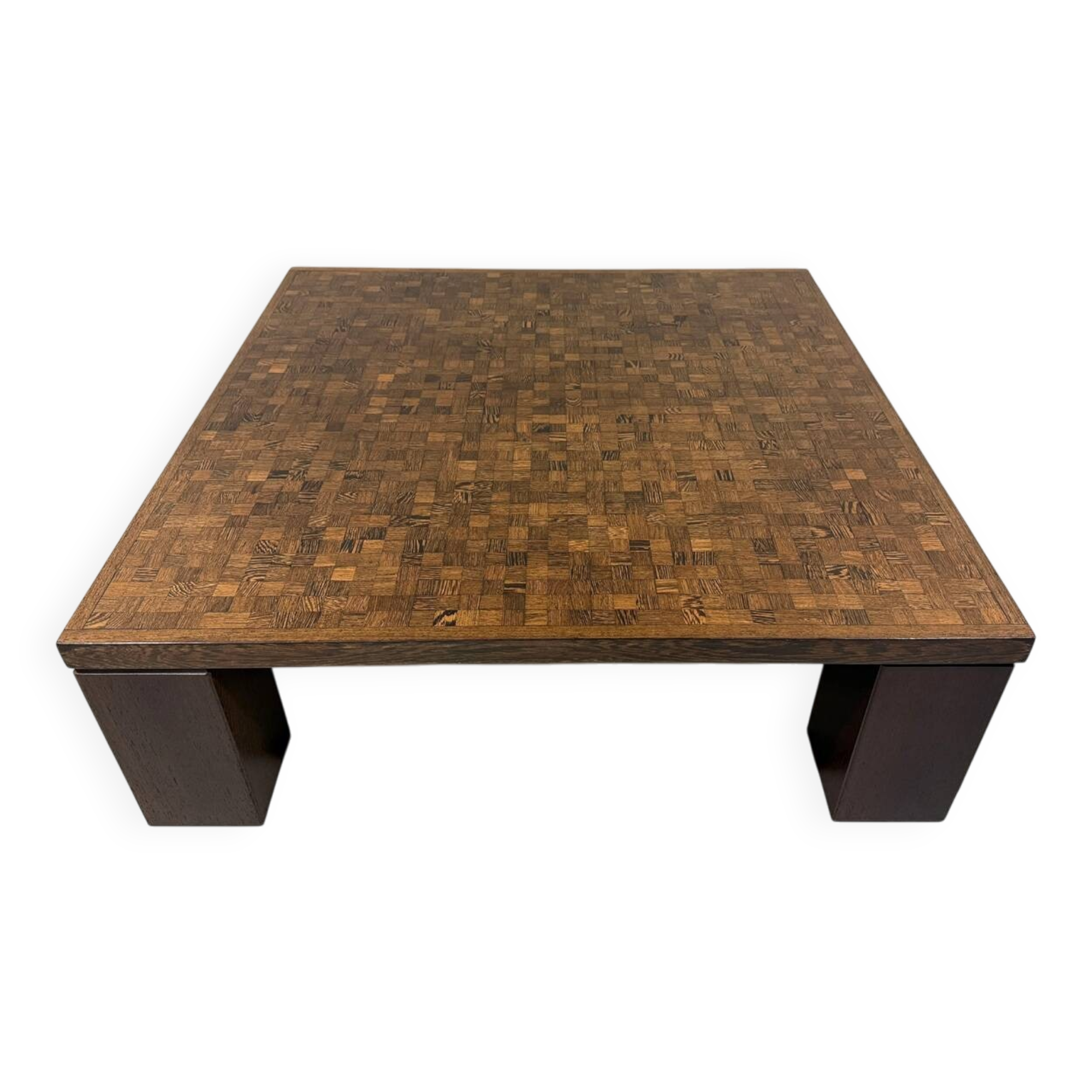 Danish coffee table in wenge end-grain mosaic Tranekaer Denmark