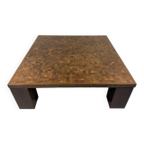 Danish coffee table in wenge end-grain mosaic Tranekaer Denmark