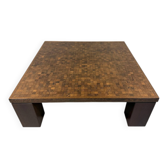 Danish coffee table in wenge end-grain mosaic Tranekaer Denmark