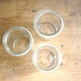 Ensemble de 3 pots vintage en verre La Conserve