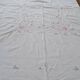Antique hand-embroidered tablecloth with floral patterns and Richelieu cutwork – 160 x