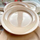 7 Flat plates Rose Digoin Sarreguemines