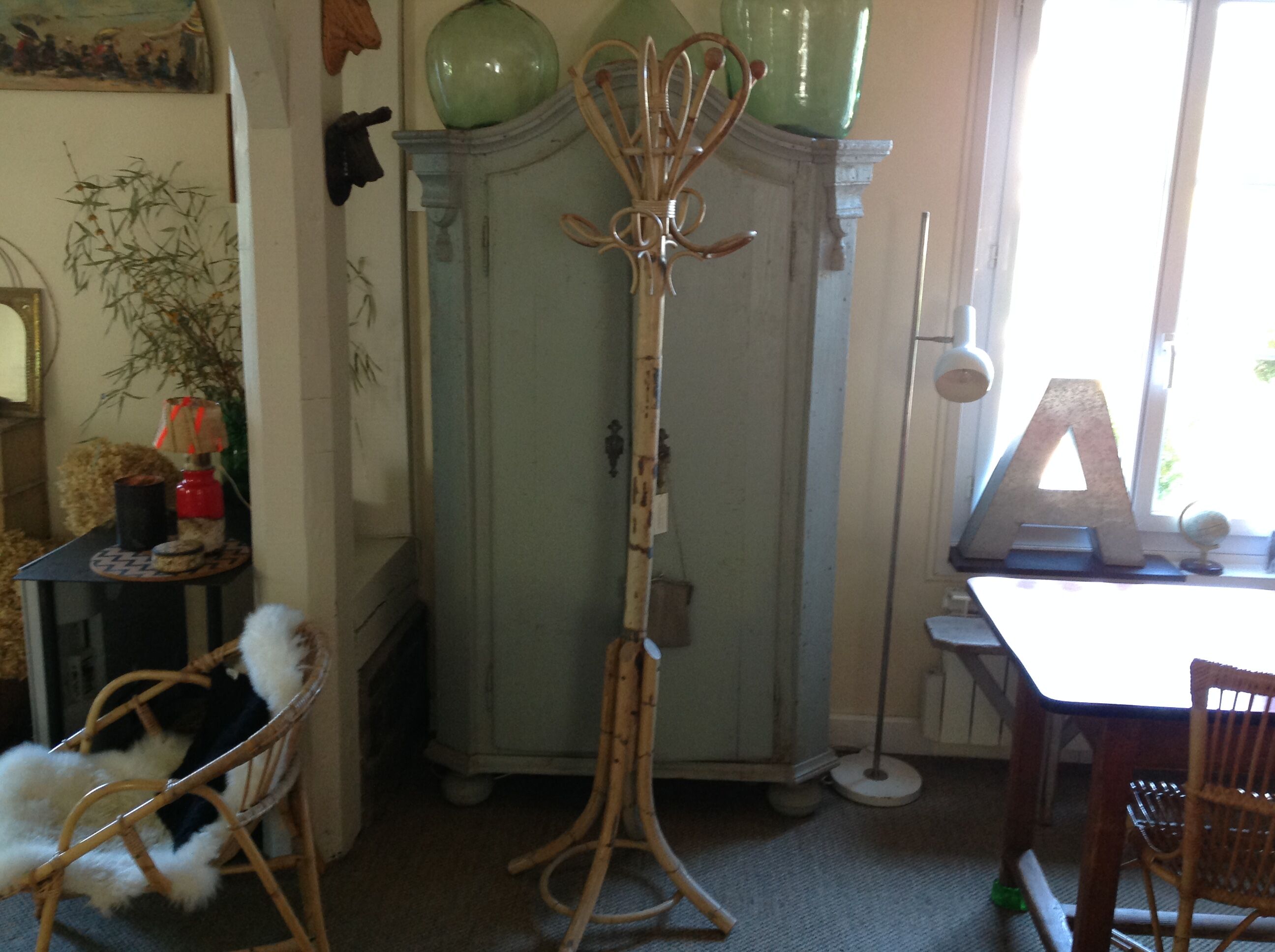Bamboo coat rack