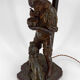 Lampe "La Bonne Soupe" par Victor Rousseau, Art Nouveau, circa 1900