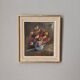 Acrylic painting on cardboard still life bohemian countryside decoration