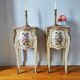 Pair of painted Louis XV style bedside tables