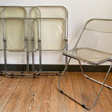 Four Plia folding chairs by Giancarlo Piretti edited by Castelli