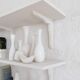 Group of 6 white and grey Midcentury Modern vessels Rörstrand Sweden 1950