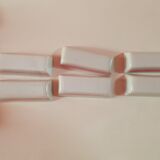 Set of 6 vintage knife holders in white and pink ceramic