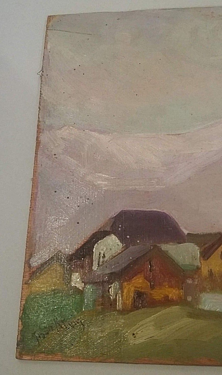 Oil paintings oil on Panel mountain landscape