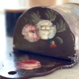 Old painted wooden box