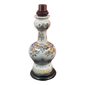 Lampe à poser, décor Rouen, Quimper, 38 cm haut de douille