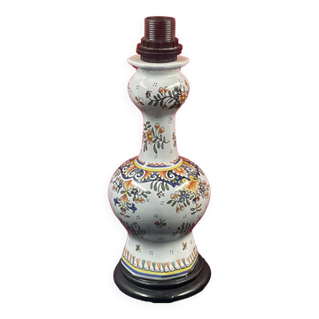 Table lamp, Rouen decor, Quimper, 38 cm socket height