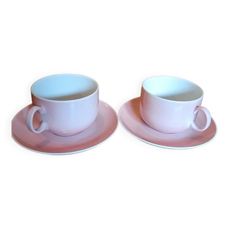 Two Seltmann Weiden tea cups with saucers