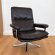 Vintage Danish mid-century Werner Langenfeld leather lounge chair 1970s