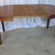 1930s oak dining table, slightly oval.