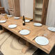 Monastery table in solid oak with extensions.