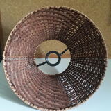 Large braided wicker lampshade