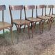 Series of 6 vintage restaurant bistro chairs - 1950s