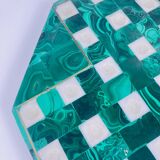 Jeu de solitaire en malachite de forme octogonale, 1950/70