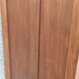Teak glass cabinet two doors and a drawer