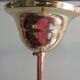 Gold metal pendant lamp and Murano glass panels by Eglo Leuchten Austria 1970