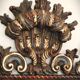 Grande Miroir Italien Sculpté, Bois Doré et Patiné, Style Baroque Rococo, A