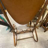 Rattan psyche mirror