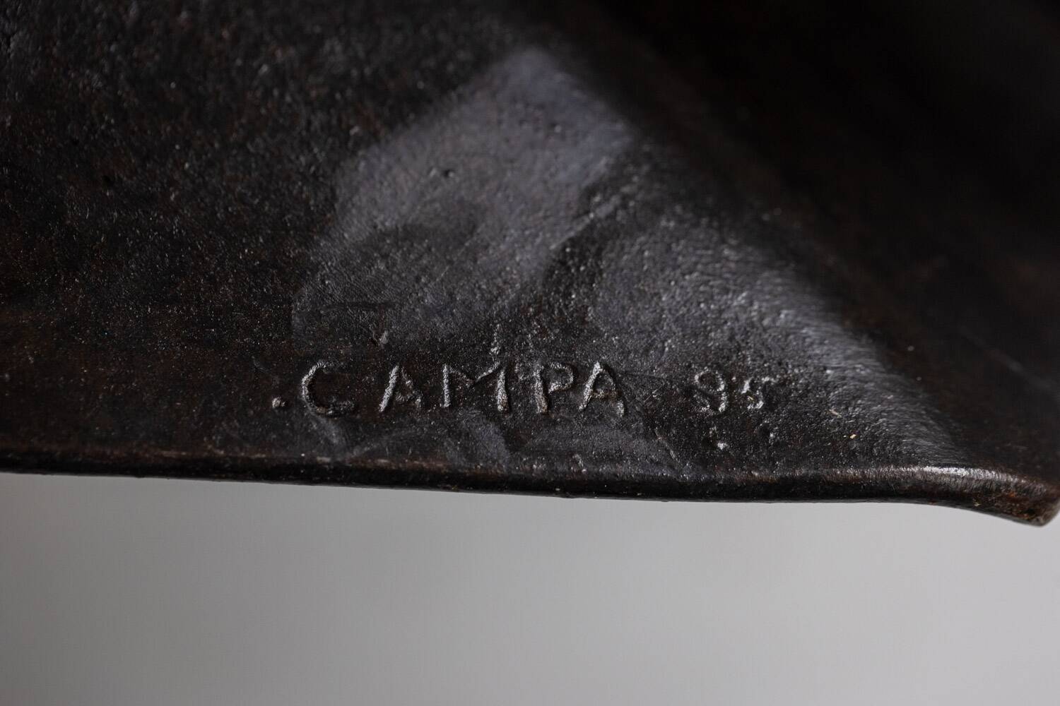 Jean Campa. Patinated metal sculpture. Year 1995.