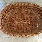 Oval woven wicker basket 52 cm