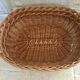 Oval woven wicker basket 52 cm