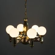 Rare Art Nouveau Chandelier by Emil Kralik for Vulkania, 1920s