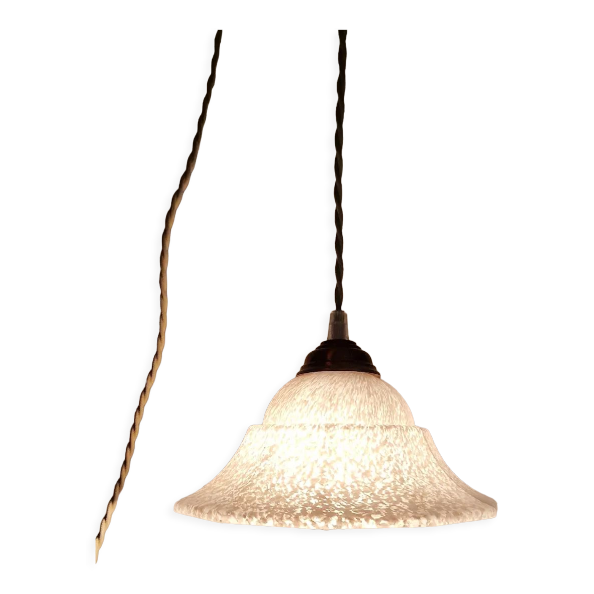 Art Deco Clichy glass pendant lamp