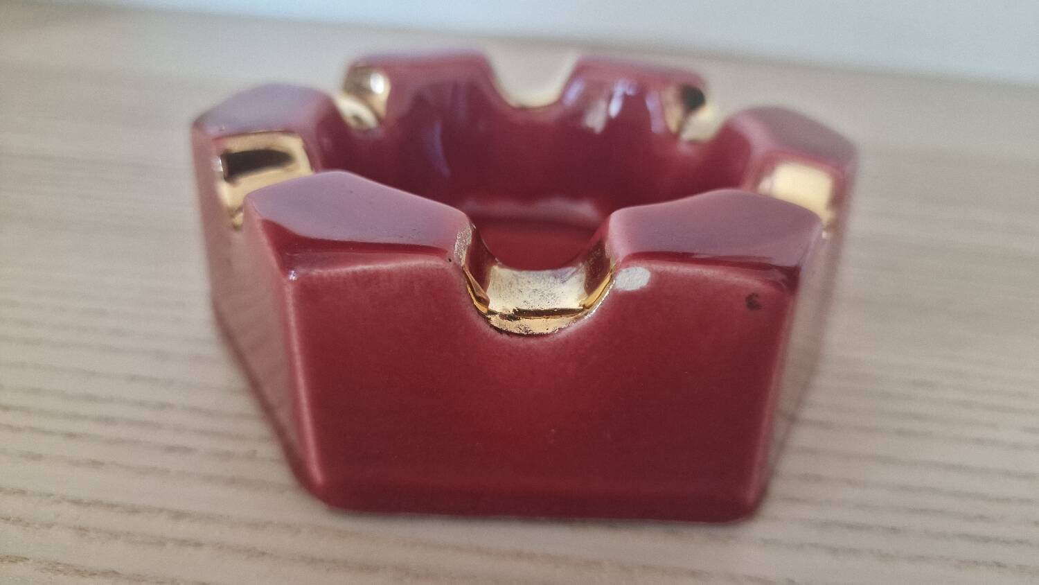 Art Deco earthenware ashtray