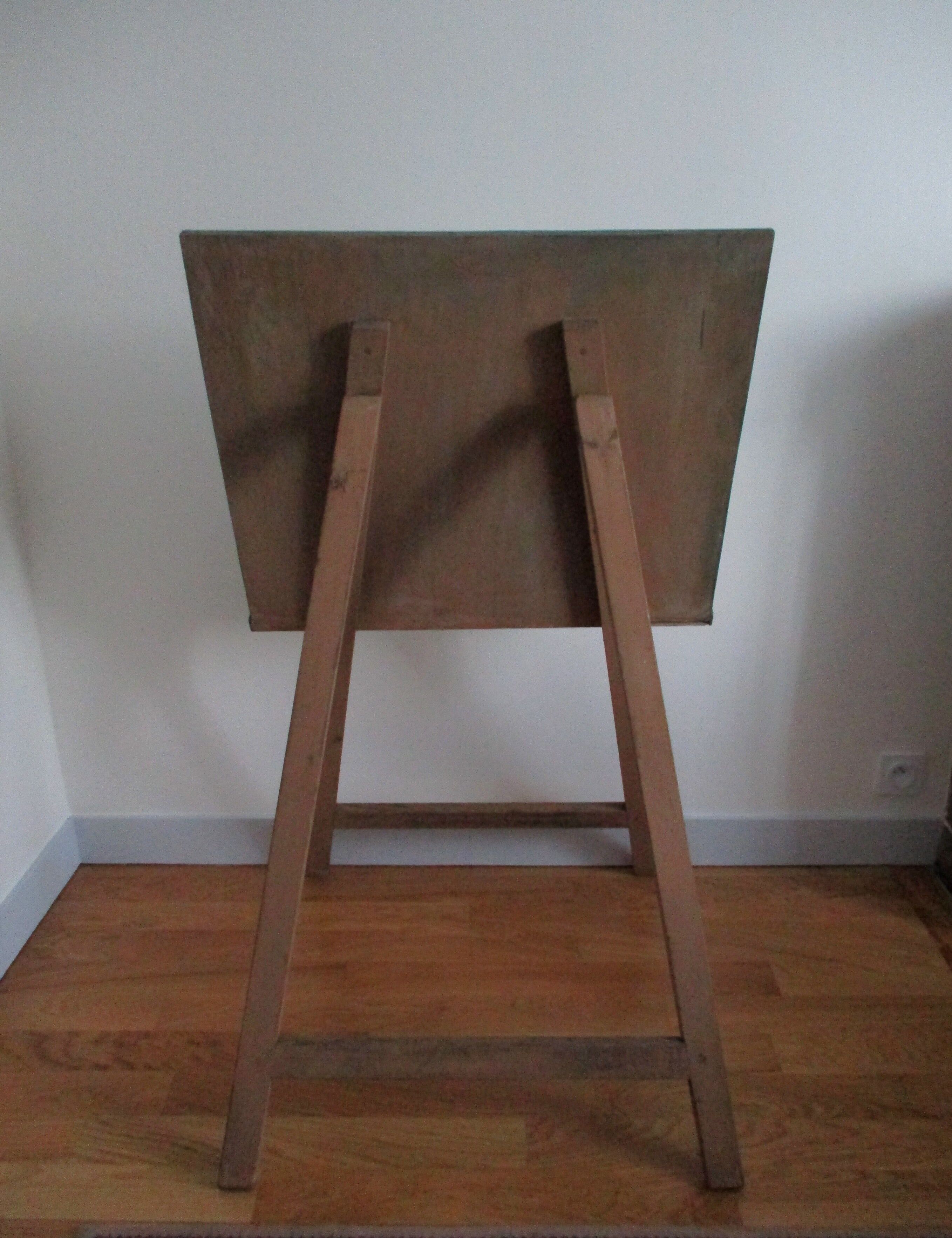 Old wooden school board, folding.