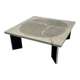 Heinz Lilienthal etched stainless steel coffee table, 1970s