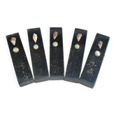 5 shell-inclusion knife rests - Ref 1029